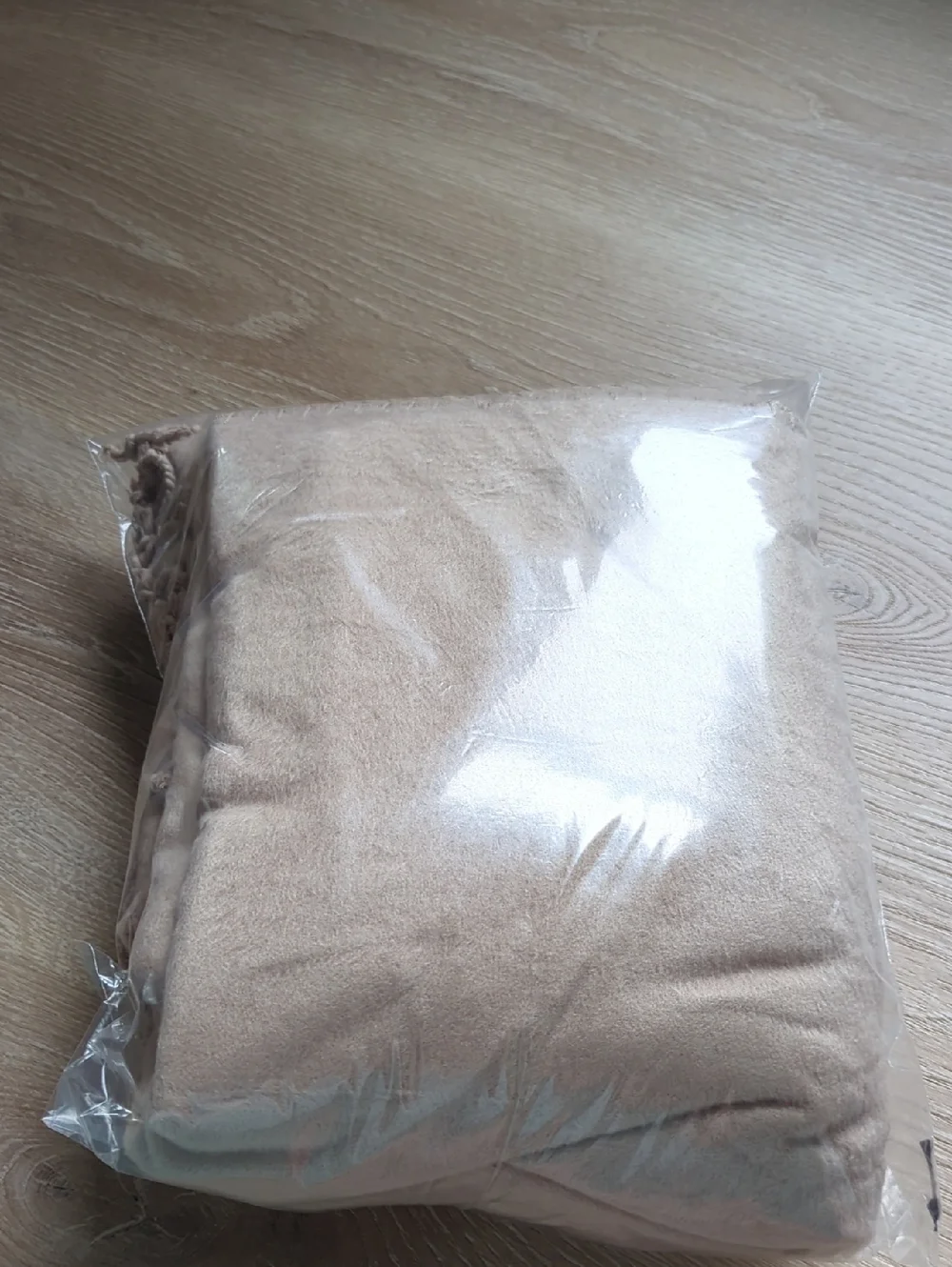 EP Mode Fringed Mulberry Silk Throw Blanket Sofa (Rugby Tan)lightweight 65x50